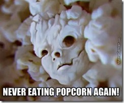 Scary popcorn faces